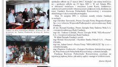 Podpisanie aktu notarialnego powołujacego Fundację Rozwoju Politechniki Rzeszowskiej w dniu 19 lipca 2001 r. Gazeta Politechniki Nr 10-11/2001