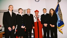 Laureaci Konkursu Primus Inter Pares w 2005 r. z Rektorem prof. Andrzejem Sobkowiakiem oraz Prezesem Zarządu Fundacji p. Janem Krygowskim, fot. M.Misiakiewicz