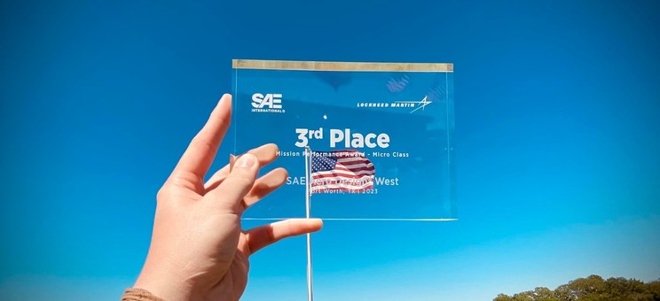 3. miejsce w kategorii Mission Performance klasy Micro dla Koła Naukowego EUROAVIA Rzeszów,